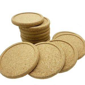 Durable  Natural Lip Cork Coasters for Drinks